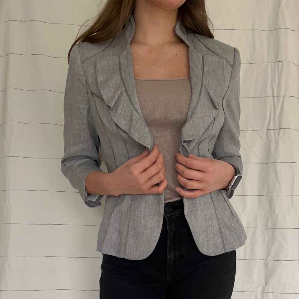 White House Black Market Gray Blazer